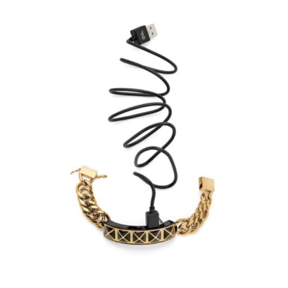 Rebecca Minkoff Smart Notification Bracelet Gold Link Chain School Work Party - Picture 3 of 10